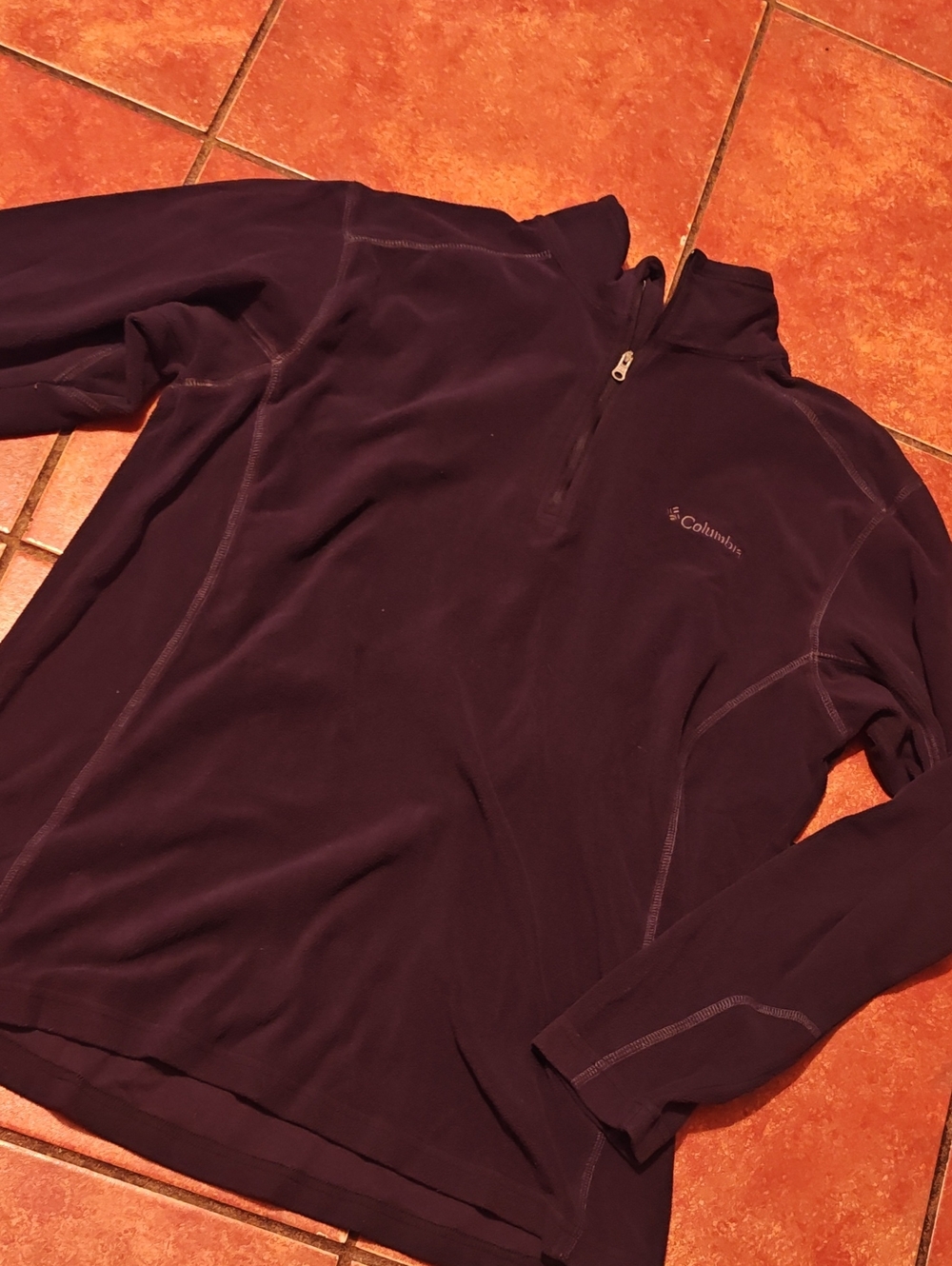 Columbia Men's Zip-Up Fleece Pullover - Plum